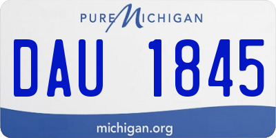 MI license plate DAU1845