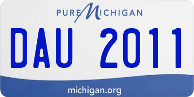 MI license plate DAU2011