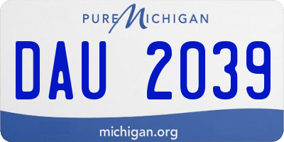 MI license plate DAU2039