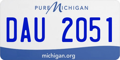 MI license plate DAU2051