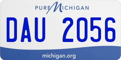 MI license plate DAU2056