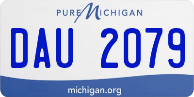 MI license plate DAU2079