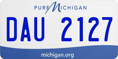 MI license plate DAU2127