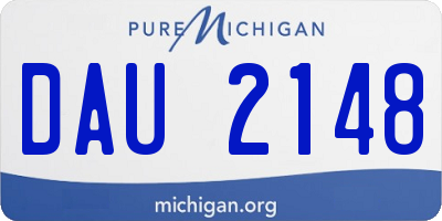 MI license plate DAU2148
