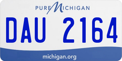 MI license plate DAU2164