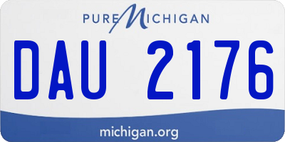 MI license plate DAU2176