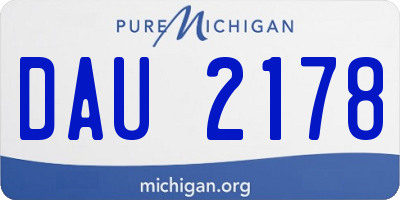 MI license plate DAU2178