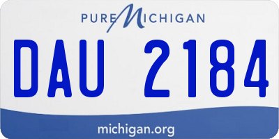 MI license plate DAU2184
