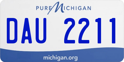MI license plate DAU2211