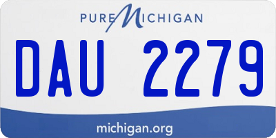 MI license plate DAU2279