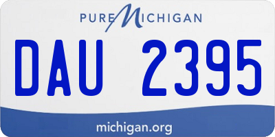 MI license plate DAU2395
