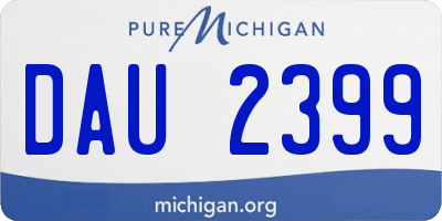 MI license plate DAU2399