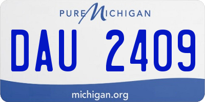 MI license plate DAU2409