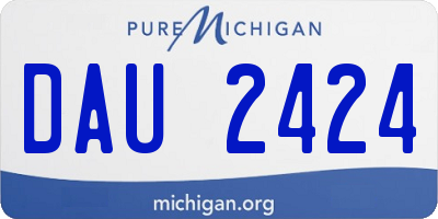 MI license plate DAU2424