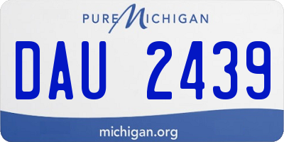 MI license plate DAU2439