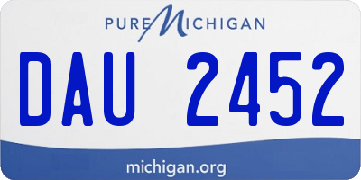 MI license plate DAU2452