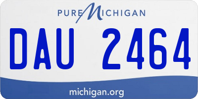 MI license plate DAU2464