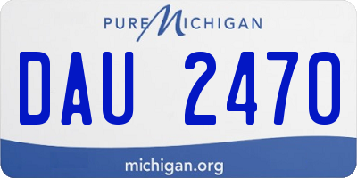MI license plate DAU2470