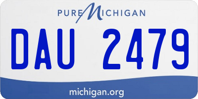 MI license plate DAU2479