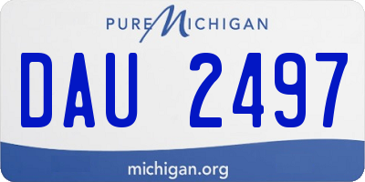 MI license plate DAU2497