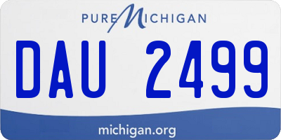 MI license plate DAU2499