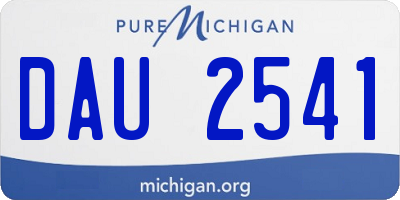 MI license plate DAU2541