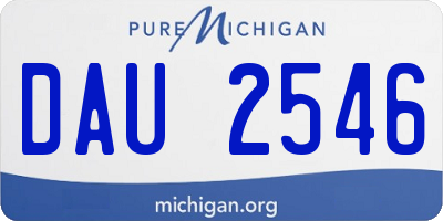 MI license plate DAU2546