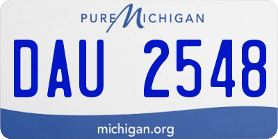 MI license plate DAU2548