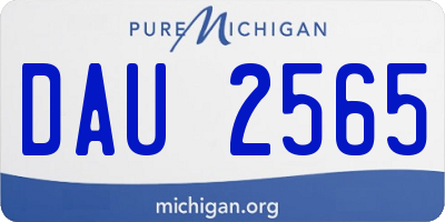MI license plate DAU2565