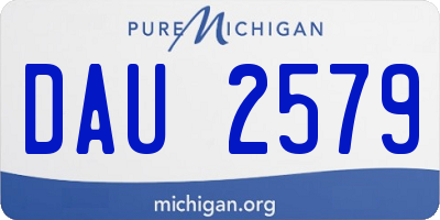 MI license plate DAU2579