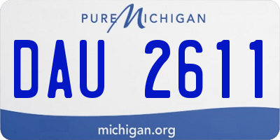 MI license plate DAU2611