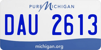 MI license plate DAU2613