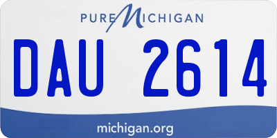 MI license plate DAU2614