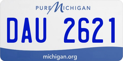 MI license plate DAU2621