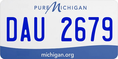 MI license plate DAU2679