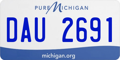 MI license plate DAU2691