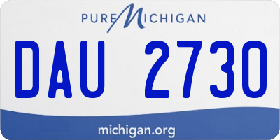 MI license plate DAU2730