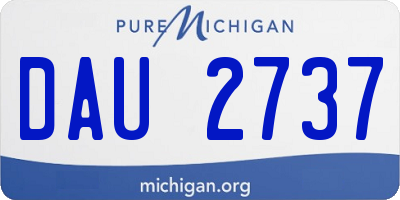 MI license plate DAU2737