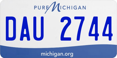 MI license plate DAU2744