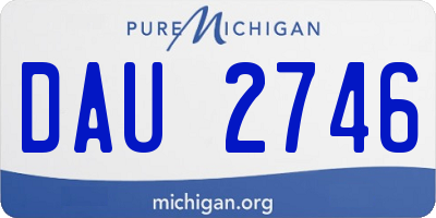 MI license plate DAU2746