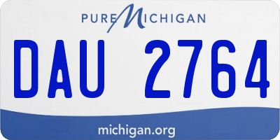 MI license plate DAU2764