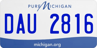 MI license plate DAU2816