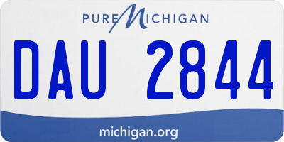 MI license plate DAU2844