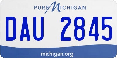 MI license plate DAU2845