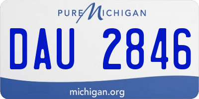 MI license plate DAU2846