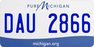 MI license plate DAU2866