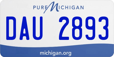 MI license plate DAU2893