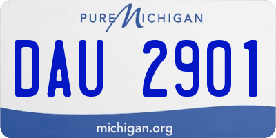 MI license plate DAU2901