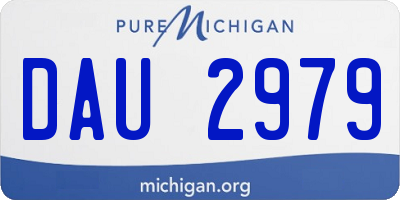 MI license plate DAU2979