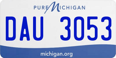 MI license plate DAU3053